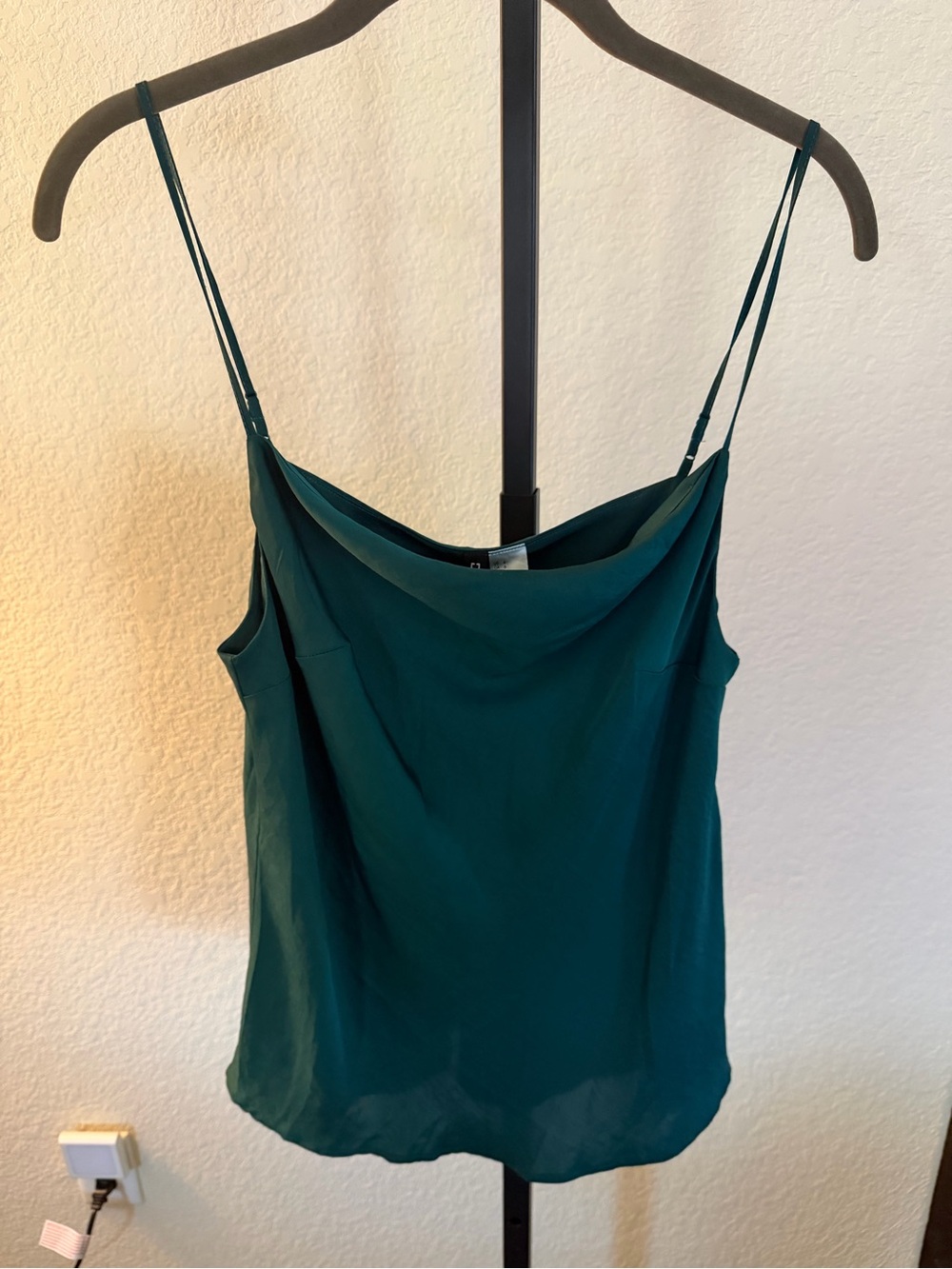 H&M Teal Satin Cowl Neck Camisole